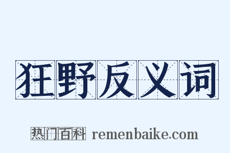 狂野反义词是什么意思的图片